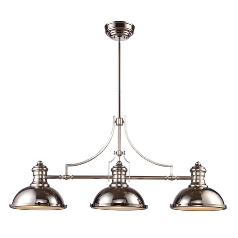 Chadwick 3 Light Billiard In Polished Nickel