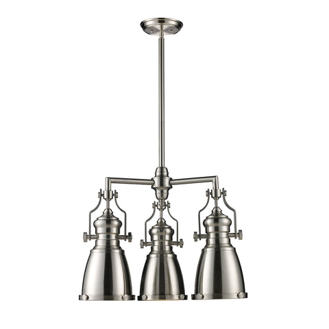 Chadwick 3 Light Chandelier In Satin Nickel