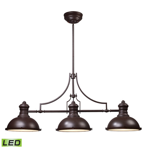 Chadwick 3 Light LED Billiard In Oiled Bronze