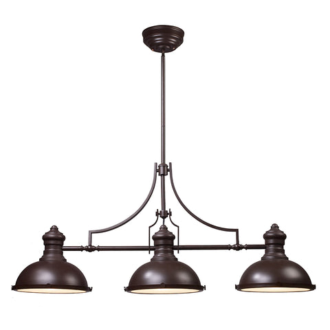 Chadwick 3 Light Billiard In Oiled Bronze