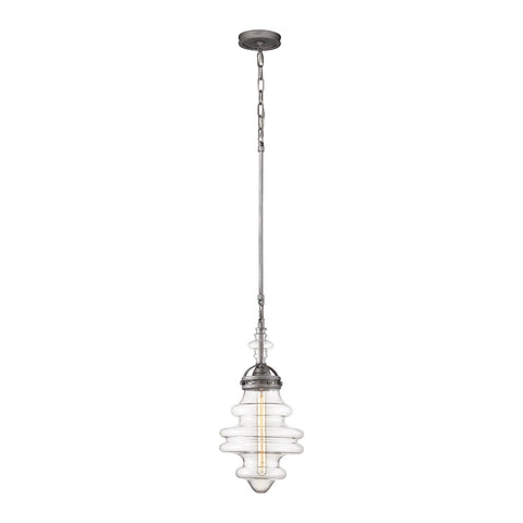Gramercy 1 Light Pendant In Weathered Zinc