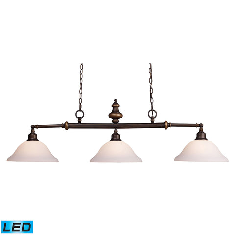Lurray 3 Light LED Billiard In Aged Bronze