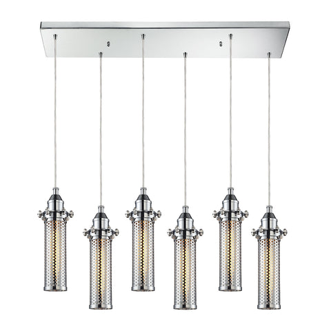 Fulton 6 Light Pendant In Polished Chrome