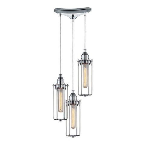 Fulton 3 Light Pendant In Polished Chrome