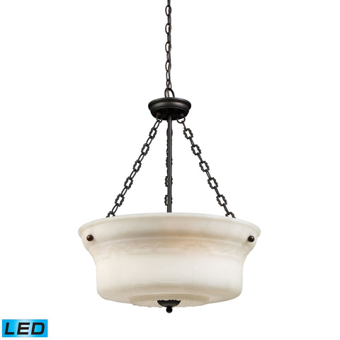 Restoration Pendants 4 Light LED Pendant In Aged Bronze