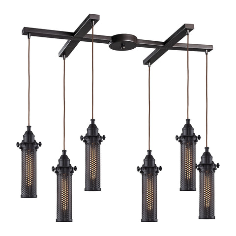 Fulton 6 Light Pendant In Oil Rubbed Bronze