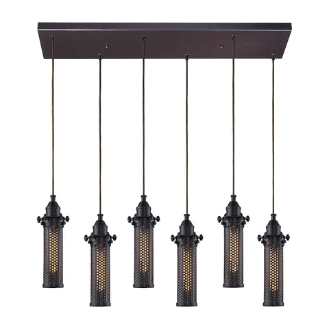 Fulton 6 Light Pendant In Oil Rubbed Bronze