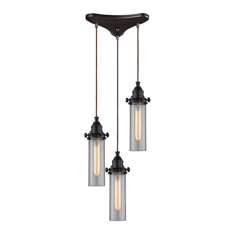 Fulton 3 Light Pendant In Oil Rubbed Bronze