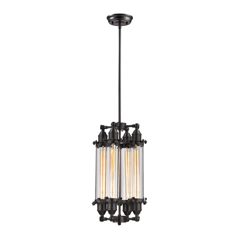 Fulton 4 Light Pendant In Oil Rubbed Bronze