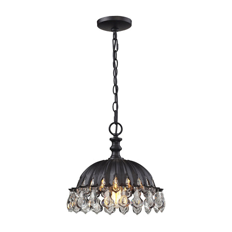 Zuella 1 Light Pendant In Matte Black
