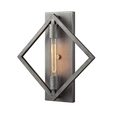 Laboratory 1 Light Wall Sconce In Weathered Zinc