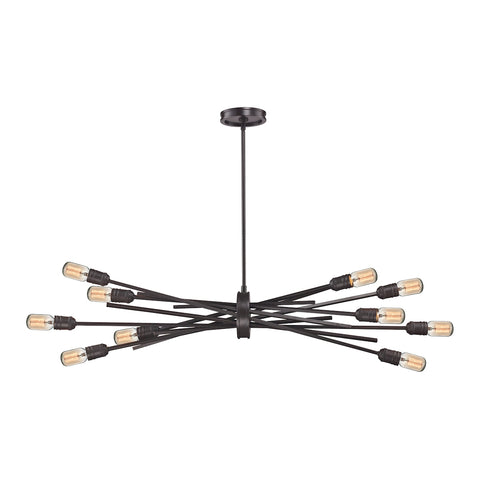 Xenia 10 Light Chandelier In Oil Rubbed Bronze