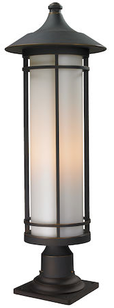 Z-Lite Woodland Outdoor Pier Mount Light 530PHB-533PM-ORB