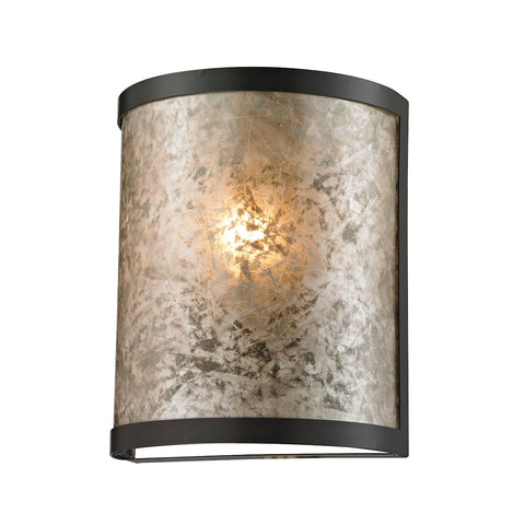 Mica 1 Light Wall Sconce In Oil Rubbed Bronze And Tan Mica