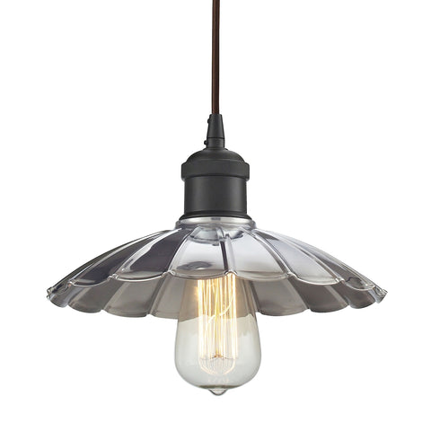 Corrine 1 Light Pendant In Oil Rubbed Bronze And Chrome
