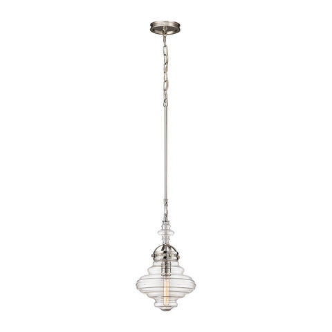 Gramercy 1 Light Pendant In Polished Nickel