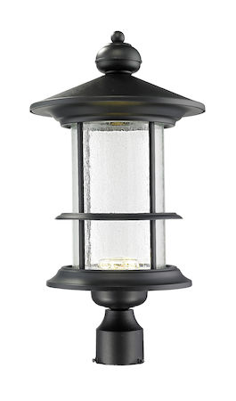 Z-Lite Genesis Outdoor LED Post Light 552PHBR-BK-LED