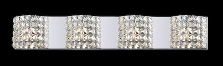 Z-Lite Panache 4 Light Crystal Vanity Light 867-4V-LED