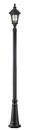 Z-Lite Medow Outdoor Post Light 545PHM-519P-BK