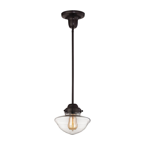 Schoolhouse Pendants 1 Light Pendant In Oil Rubbed Bronze