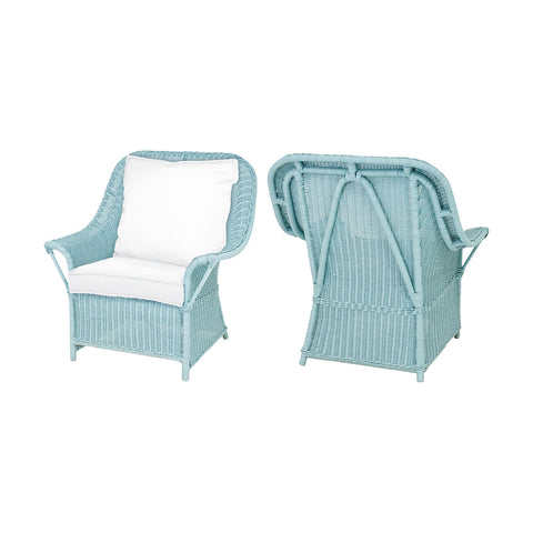 Rattan Patio Chairs In Aqua Marine