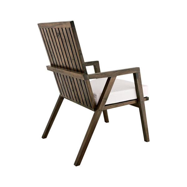 Teak Garden Patio Chair Cushion In Grey