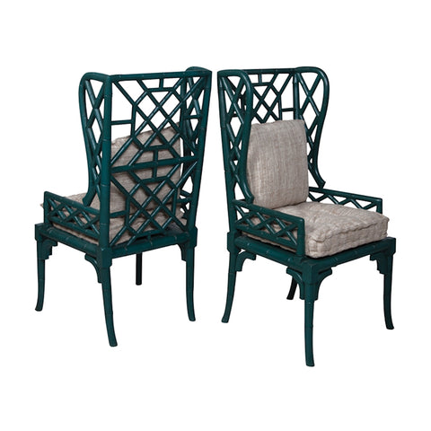 Bamboo Wing Back Chair