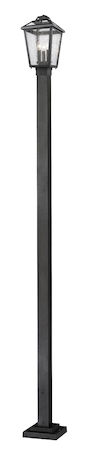 Z-Lite Bayland 3 Light Outdoor Post Light 539PHMS-536P-BK