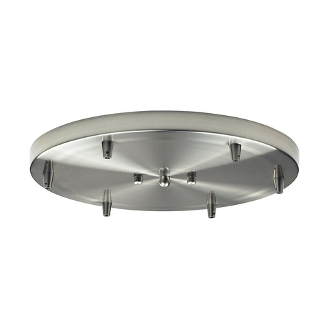 Illuminare Accessories 6 Light Round Pan In Satin Nickel