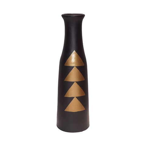 Golden Verticals Flute Vase