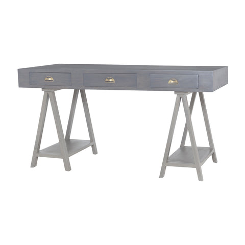 Huffman Desk In Antique Smoke With Grain De Bois Garden Gate