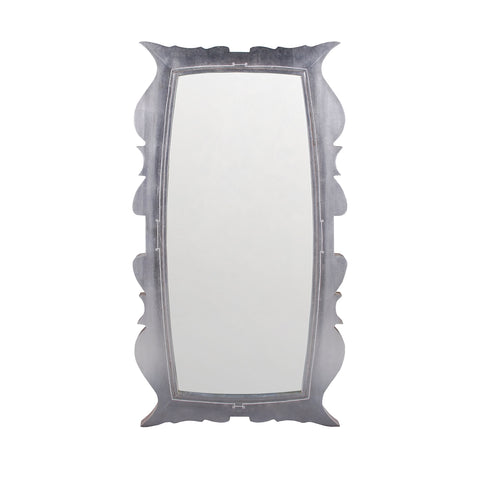 Annie Silver Leaf 58-Inch Mahogany and Glass Wall Mirror