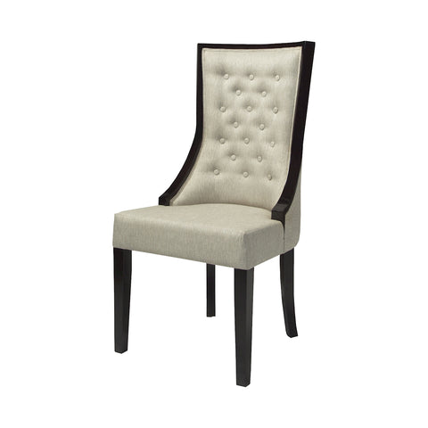 Budi Chair In Black Stain With Natural Linen