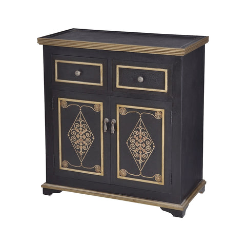 Medecci Chest In Black And Gold