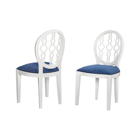 Dimple Chair In Cappuccino Foam And Navy Fabric