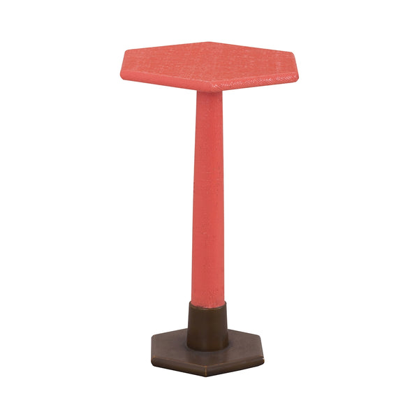 Launch Pad Coral Accent Table