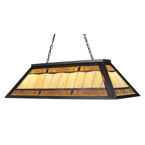 Filigree 4 Light Billiard In Tiffany Bronze