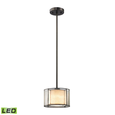 Mirage 1 Light LED Pendant In Tiffany Bronze