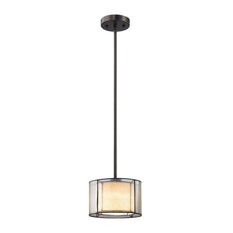Mirage 1 Light Pendant In Tiffany Bronze