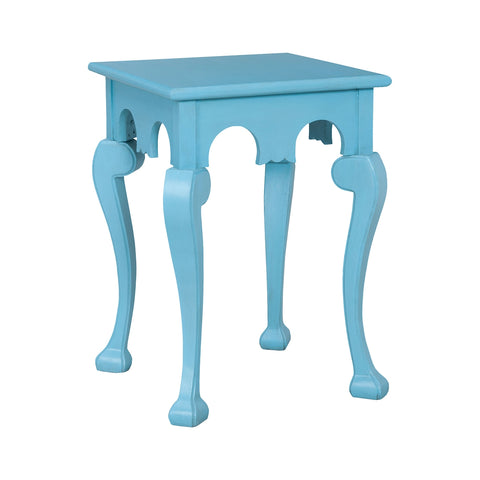 Manor Cabriole Side Table In Manor Aqua
