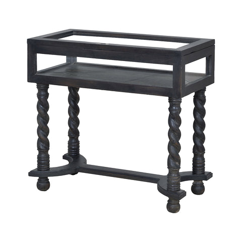 Barley Twist Display Table In Ash Black Stain