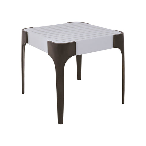 Teak Veranda Side Table In Cappucino Foam