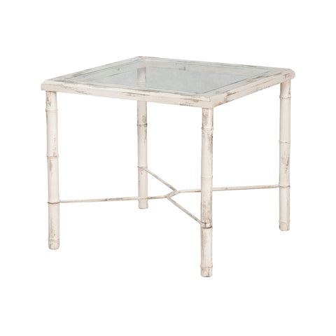 Bamboo Side Table In Crossroads European White