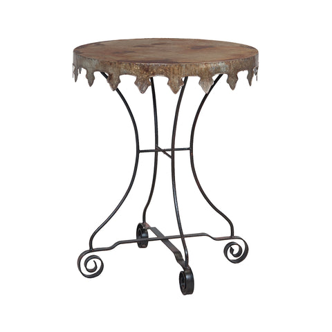 Reclaimed Tin 24-Inch Bistro Table