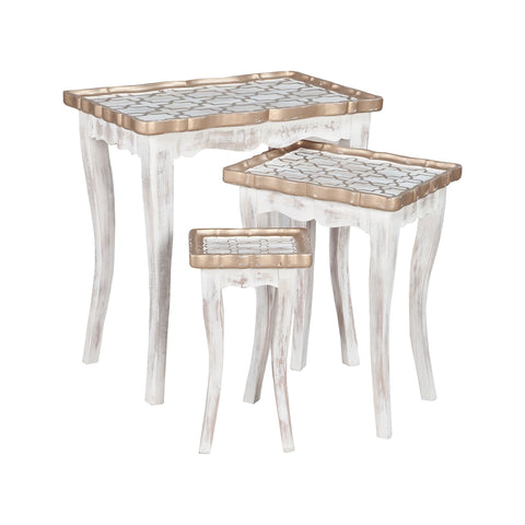Saber Nesting Tables In Front Porch White