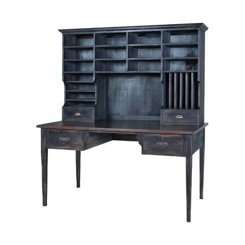 Heritage Library Desk In Heritage Grey Stain