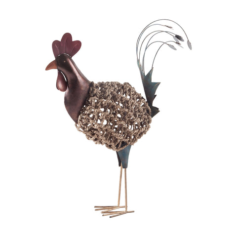 Metal And Woven Rooster