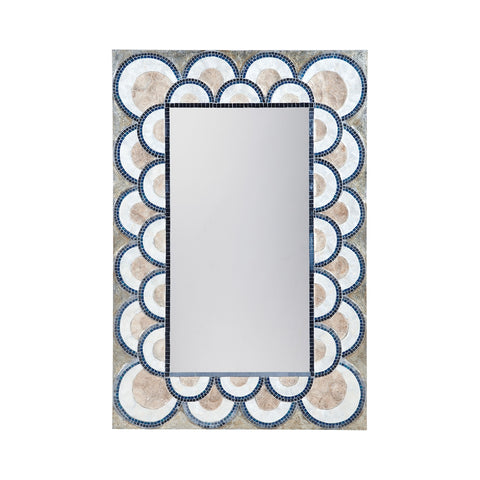 Art Deco Capiz Shell And Glass Mosaic Mirror