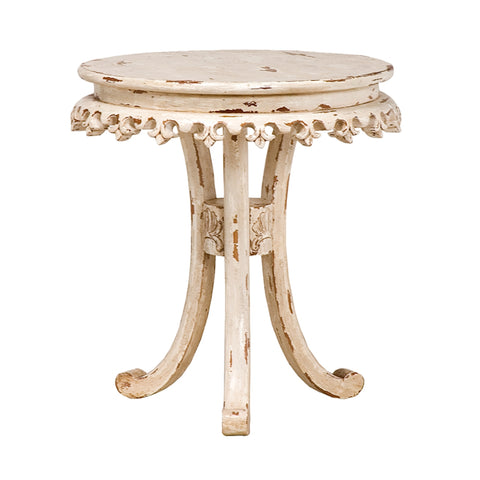 Fleur De Lis Bib Table In Crossroads Rosa