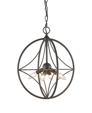Z-Lite Cortez 4 Light Pendant 452-16BRZ